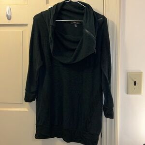 Green cowl neck sweater